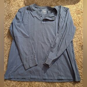 L.L. Bean Slate Blue Long Sleeve Henley